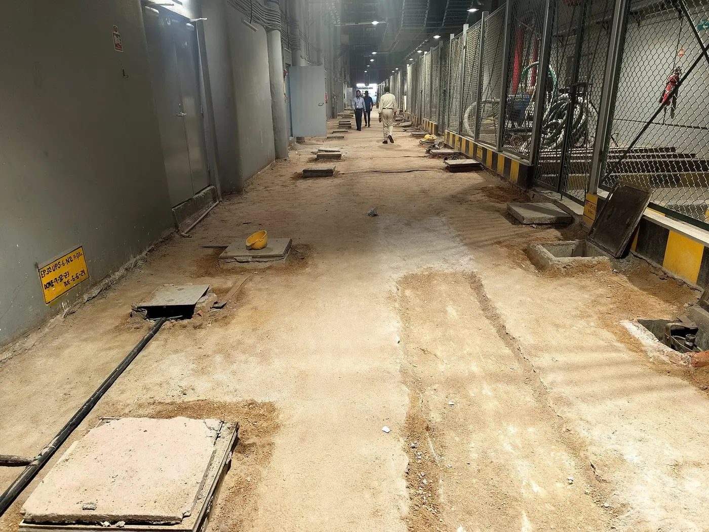 Pavers lifted and the base prepared