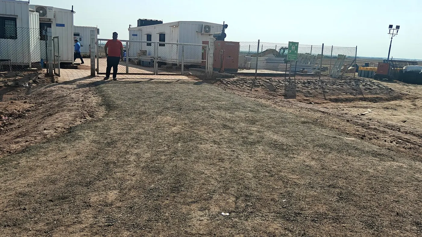 The road at the site office